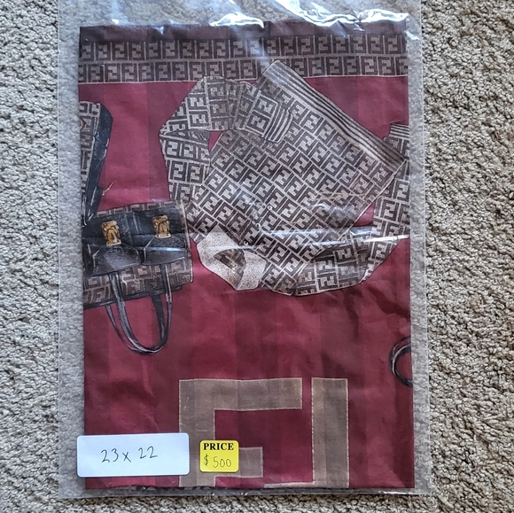 Vintage Fendi Zucca FF Bandana/Neck Scarf - Picture 2 of 2